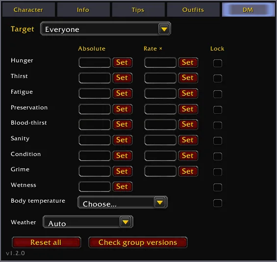DM tab