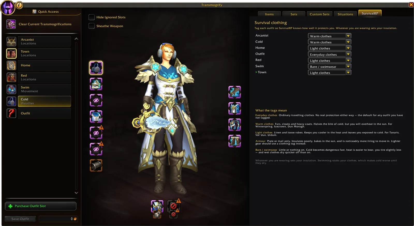 Transmog tab